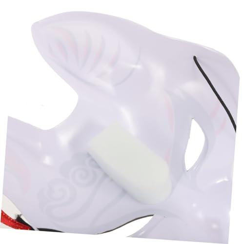 IMIKEYA Halbgesichts Fuchsmaske Japanischer Stil Dekorative Cosplay Maske für Erwachsene und Leichte Kunststoffmaske für Kostümparty Einzigartiges Design und Vielseitig von IMIKEYA