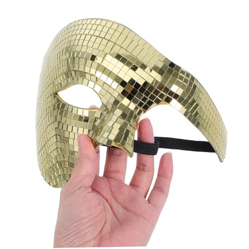 IMIKEYA Halbgesichtsmaske Für Maskenbälle Disco-party-zubehör Verspiegelte Halloween-maske Cosplay-maske Maskenparty-festival-kostümrequisiten Party-diskomasken Dekorative von IMIKEYA