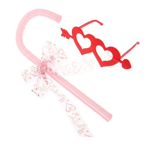 IMIKEYA Halloween Bowknot Cane Kostüm Requisite mit Herz Brille Vielseitiges Party-Accessoire für Valentinstag Tanz Rollenspiel und Fotoaufnahmen Einheitsgröße IMIKEYA Halloween Bowknot Cane Kostüm Requisite mit Herz Brille Vielseitiges Party-Accessoire für Valentinstag Tanz Rollenspiel und Fotoaufnahmen Einheitsgröße von IMIKEYA
