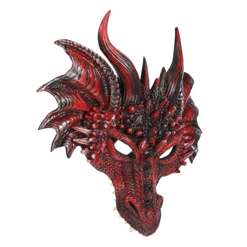 IMIKEYA Halloween Drachenmaske PU Leicht Atmungsaktiv Unisex Karneval Cosplay Party Masquerade Ball Maske für Tanz und Kostüm IMIKEYA Halloween Drachenmaske PU Leicht Atmungsaktiv Unisex Karneval Cosplay Party Masquerade Ball Maske für Tanz und Kostüm von IMIKEYA