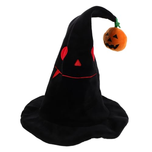 IMIKEYA Halloween Hexenhut mit Kürbisanhänger Passend für Erwachsene und Bequemer Auffälliges Design für Kostümpartys Karneval Maskerade und Bühnenauftritte von IMIKEYA