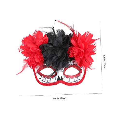 IMIKEYA Halloween Maske Damen Blumenmotiv Langlebigem Umweltfreundlich Komfortabel und Dekorativ für Kostüm Party Cosplay Maskenball und Festival von IMIKEYA