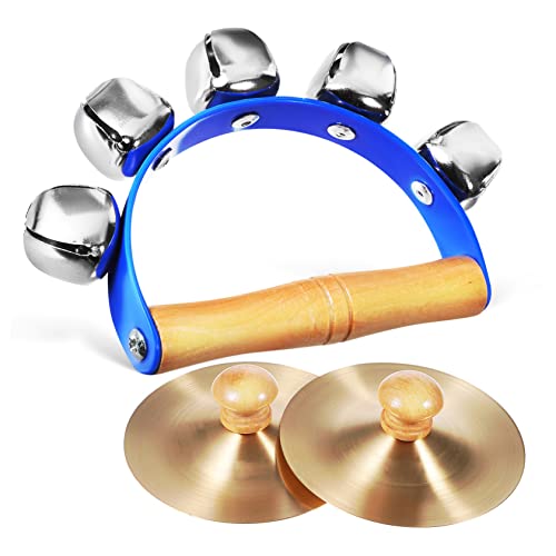 IMIKEYA Halten Sie die Glocke in der Hand Glocke Musikinstrument Musikinstrumente Handschlagglocken Handklingel Rassel Handglocken Musikinstrument Fingerbecken aus Bronze von IMIKEYA