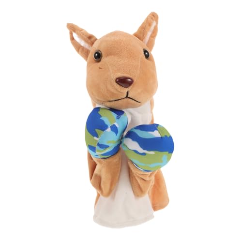 IMIKEYA Handpuppen Boxspielzeug Känguru- Tierische Handpuppe Tierpuppen Khaki Stoff von IMIKEYA