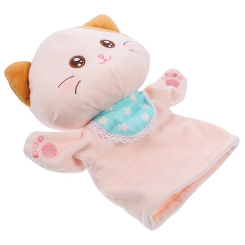 IMIKEYA 1stück Cartoon Handpuppe Aus Weichem Plüsch Für Interaktive Geschichtenerzählung Und Rollenspiel Niedliches Katzen-Design Für Vorschulkinder Und Kreative Spielstunden von IMIKEYA