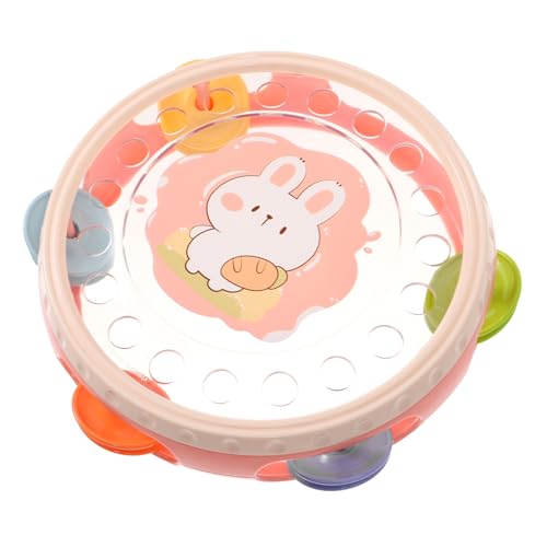 IMIKEYA Handschießendes Tamburin Musikinstrumente Für Für Babys Musikspielzeug Musikinstrumente Kinderspielzeug Tamburine Tamburin Für Handglocken Rosa Kunststoff von IMIKEYA