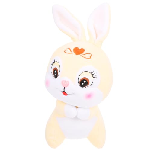 IMIKEYA Hasenspielzeug Puppe Mädchen Ausgestopft Stoffhasen Jahr des Hasenspielzeugs Hasen-Maskottchen- Kaninchengefüllter Baumwoll- Und Plüschmaterialien von IMIKEYA