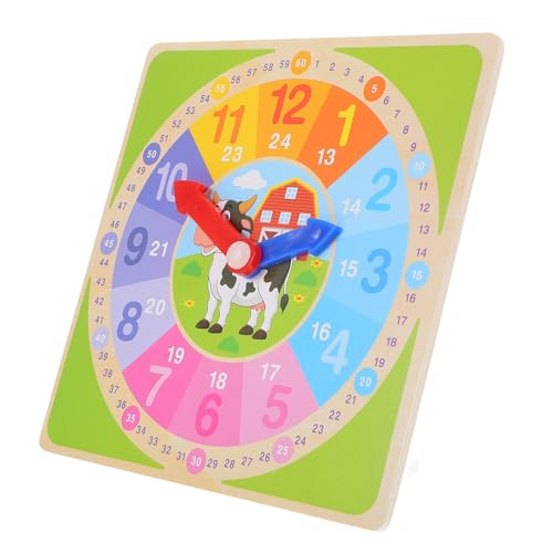 IMIKEYA Hölzerne Digitale Uhr Lehrmittel Zahlen Klassenzimmer Mini Elementarunterricht Uhren Für Hände Das Fingermodell Pädagogisches Lernen Mathematik Unterricht Uhr von IMIKEYA