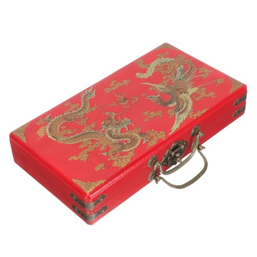 IMIKEYA Holz Mahjong Box mit Griff Stabiler Mahjong Behälter für Haushaltswerkzeuge und Stilvolles Design für Aufbewahrung und IMIKEYA Holz Mahjong Box mit Griff Stabiler Mahjong Behälter für Haushaltswerkzeuge und Stilvolles Design für Aufbewahrung und von IMIKEYA