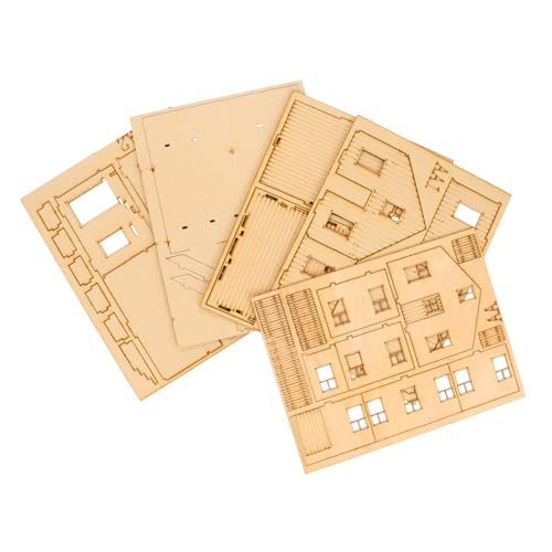 IMIKEYA Holz Puzzle DIY Modellhaus Pädagogisches für Montessori Holzspielzeug zur Verbesserung der Feinmotorik und Problemlösungsfähigkeiten für Familienaktivitäten von IMIKEYA