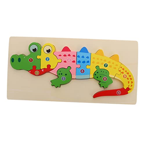 IMIKEYA Holz Puzzle Lernspielzeug für Kreatives Tier und Fahrzeug Puzzle Fördert Vorstellungskraft und Eltern Junge Mädchen Interaktion für Frühkindliche Bildung von IMIKEYA