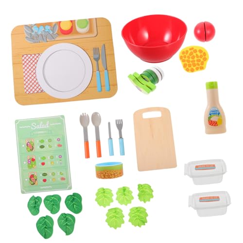 IMIKEYA Holz Salatzubereitungsset Für Spielzeugnahrung Aus Holz Mit Gemüse Und Obst Pädagogisches Küchenspielzeug Für Kreatives Rollenspiel Und Simulation Von Kochaktivitäten IMIKEYA Holz Salatzubereitungsset Für Spielzeugnahrung Aus Holz Mit Gemüse Und Obst Pädagogisches Küchenspielzeug Für Kreatives Rollenspiel Und Simulation Von Kochaktivitäten von IMIKEYA