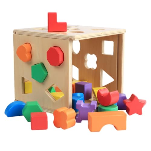 IMIKEYA Holzbausteine Für Pädagogischer Formensorter Mit Löchern Geometrische Formen Für Kleinkinder Sortierspielzeug Kognitiven Fähigkeiten IMIKEYA Holzbausteine Für Pädagogischer Formensorter Mit Löchern Geometrische Formen Für Kleinkinder Sortierspielzeug Kognitiven Fähigkeiten von IMIKEYA