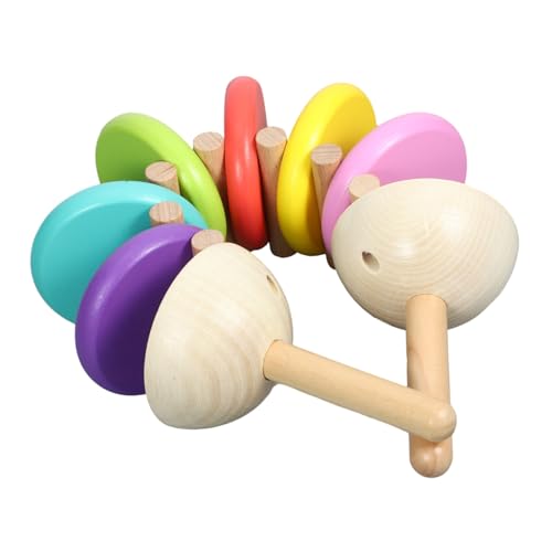 IMIKEYA Holzbausteine ​​ Musikinstrumente Kleinkind Holzkastagnetten Kastagnettenklöppel Kastagnetten Großmengen Holzfingerkastagnetten Handkastagnetten Für Holzkastagnetten von IMIKEYA