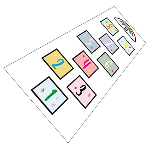 IMIKEYA Hopscotch Spielboden Aufkleber Mit Kinderzimmer Bodenabziehbilder Für Kreatives Lernspielzeug Und Raumdekoration Für Farbenfroh Und Selbstklebend von IMIKEYA
