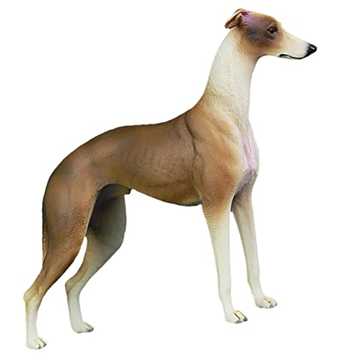 IMIKEYA Hundestatue aus Kunststoff Realistisches Hundemodell als Lernspielzeug für Imitationstier Kreativität und Wissenschaftsverständnis Brauner für Deko und Foto Requisiten von IMIKEYA