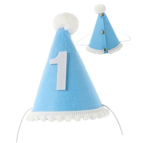 IMIKEYA Hut Zum 1. Geburtstag Geburtstagskappe Jungen Geburtstagsmütze Kleiner Junge Kindermütze Geburtstagsdekorationen Erster Geburtstag Outfit Babymütze Kleinkind Blue Vlies IMIKEYA Hut Zum 1. Geburtstag Geburtstagskappe Jungen Geburtstagsmütze Kleiner Junge Kindermütze Geburtstagsdekorationen Erster Geburtstag Outfit Babymütze Kleinkind Blue Vlies von IMIKEYA