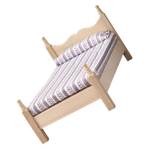 IMIKEYA Ideales Mini Bett Handwerk Und Mini Bett Verzierung Für Schlafzimmer Szenen Puppenmöbel Deko IMIKEYA Ideales Mini Bett Handwerk Und Mini Bett Verzierung Für Schlafzimmer Szenen Puppenmöbel Deko von IMIKEYA