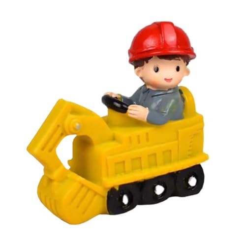 IMIKEYA Ingenieurwagenpuppe Jungs Kuchenverzierung Baubagger Kinderspielzeug -Baulastwagen LKW-Verzierung Traktor-Kuchendekorationen Spielzeugbau LKW - Harz von IMIKEYA