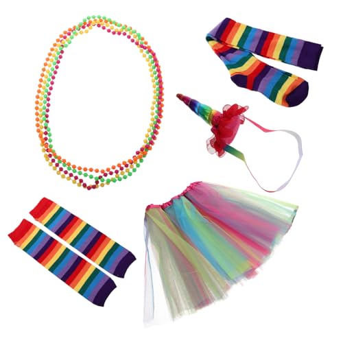 IMIKEYA Jahre Party Kostüm Damen Fancy Dress Outfit mit Tutu Kleid Halsketten Einhorn Stirnband und Strümpfen für Mottoparty Tanz und Karneval IMIKEYA Jahre Party Kostüm Damen Fancy Dress Outfit mit Tutu Kleid Halsketten Einhorn Stirnband und Strümpfen für Mottoparty Tanz und Karneval von IMIKEYA