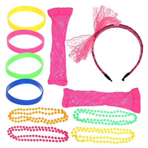 IMIKEYA Jahre Party Zubehör Set mit Spitzenhandschuhen Leg Sleeves Armbändern Halskette und Haarband Retro Kostüm Accessoires für Cosplay Mottoparty und Karneval IMIKEYA Jahre Party Zubehör Set mit Spitzenhandschuhen Leg Sleeves Armbändern Halskette und Haarband Retro Kostüm Accessoires für Cosplay Mottoparty und Karneval von IMIKEYA