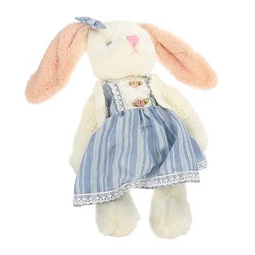 IMIKEYA Kaninchen Plüschtier Ausgestopftes Tierspielzeug Kaninchengefüllter Stofftiere Für Babys Ausgestopfte Tiere Kuscheltiere Für Teenager Pp Baumwolle Sky-Blue von IMIKEYA