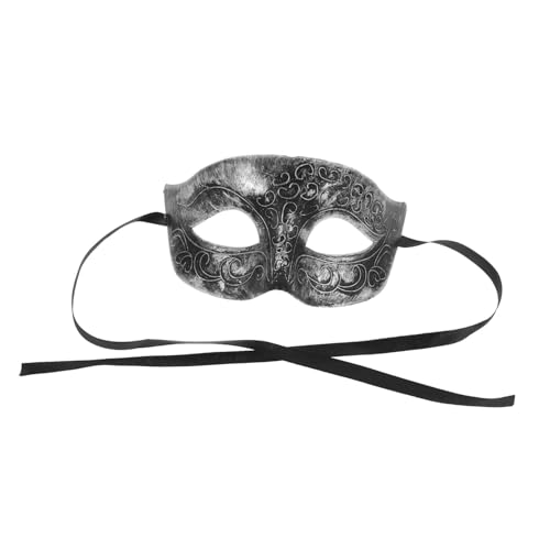 IMIKEYA Karnevalsmaske Halbes Gesicht Handbemalt Vintage Stil für Fasching Halloween Cosplay Bühnenauftritt Partymaske für Damen und Herren von IMIKEYA