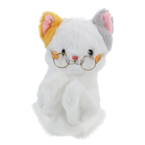 IMIKEYA Katzen Handpuppe Geschichtenerzählpuppe Handpuppe Für Tier Box Handpuppe Handpuppe Tier Plüschtier Handspielzeug Interaktives Performance Requisite Weiße von IMIKEYA