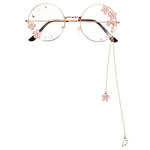 IMIKEYA Kawaii Cosplay Brillen mit Kette Steampunk Eyeglasses für Frauen und Teenager Accessoires für Festivals und Besondere Anlässe Sorgt für Einen Charmanten Look IMIKEYA Kawaii Cosplay Brillen mit Kette Steampunk Eyeglasses für Frauen und Teenager Accessoires für Festivals und Besondere Anlässe Sorgt für Einen Charmanten Look von IMIKEYA