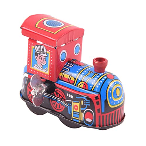IMIKEYA Spielzeug Zug Lokomotive Retro Blechspielzeug für Kinder Aufziehspielzeug für Geburtstagsfeiern Bunte Nostalgie Eisenbahn für Jungen und Mädchen von IMIKEYA
