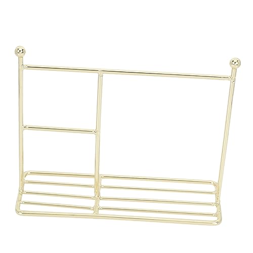 IMIKEYA Kleiderhängelegte Puppenhausmöbel Klein Mädchen Miniatur Unterstützung Zubehör Anzeige Kleiderbügel Für Puppen Kleiderständer Für Puppenmöbel Puppenkleiderhalter Golden Metall von IMIKEYA