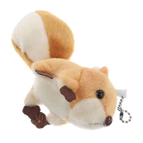 IMIKEYA Kleiner Eichhörnchen Anhänger Eichhörnchen Tier Schlüsselanhänger Stoff Eichhörnchen Realistische Eichhörnchen Halskette Eichhörnchen Stofftier Stofftier Eichhörnchen von IMIKEYA