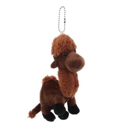 IMIKEYA Kleiner Kamelanhänger Kamel-Ornament Kamel Stofftier ausgestopftes Kamel Puppe Camel Schlüsselanhänger Plüsch Kamel Plüschtiere Kamelfigur Kamel Baumwolle Coffee von IMIKEYA