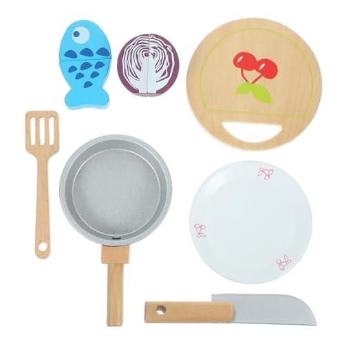 IMIKEYA Kochgeschirr Küchengeschirr-Spielzeug Aus Holz Küchengeschirr-Spielzeug Für Jungen Und Mädchen Küchengeschirr-Set Für Jungen Und Mädchen Gefälschtes Küchengeschirr von IMIKEYA