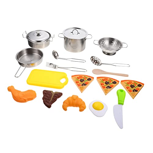 IMIKEYA Kochspielzeug Kit Aus Edelstahl Teiliges Kochgeschirr Für Jungen Und Mädchen Rollenspielzeug Für Kreative Kochabenteuer Kleinkinder Küche Zubehör IMIKEYA Kochspielzeug Kit Aus Edelstahl Teiliges Kochgeschirr Für Jungen Und Mädchen Rollenspielzeug Für Kreative Kochabenteuer Kleinkinder Küche Zubehör von IMIKEYA