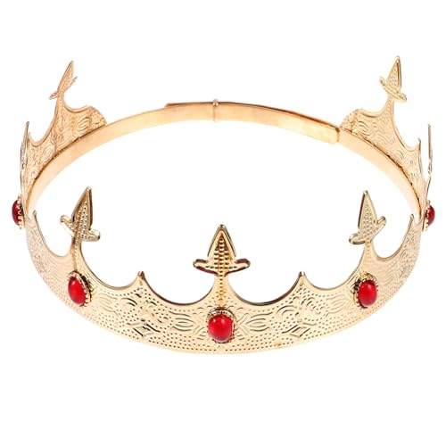 IMIKEYA Metallkrone für Männer Cosplay Königskrone Verstellbare Partykrone für Karneval Kostümpartys Vintage Dekokrone Robuste Krone für Herren von IMIKEYA