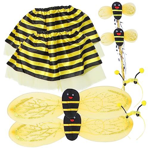 IMIKEYA Halloween-Bienen-Party-zubehör-Set Feenflügel Bienenkostüm Für Jungen Und Mädchen 8-teilig/2-teilig Cosplay-Kleidung Für Jungen Und Mädchen von IMIKEYA