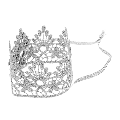 IMIKEYA Krone Stirnband für Spitzenstirnbänder Säuglingsstirnbänder Kronstirnband Kleinkindkrone -Kopfbedeckung Stirnbänder für Neugeborene Stoff Silver IMIKEYA Krone Stirnband für Spitzenstirnbänder Säuglingsstirnbänder Kronstirnband Kleinkindkrone -Kopfbedeckung Stirnbänder für Neugeborene Stoff Silver von IMIKEYA