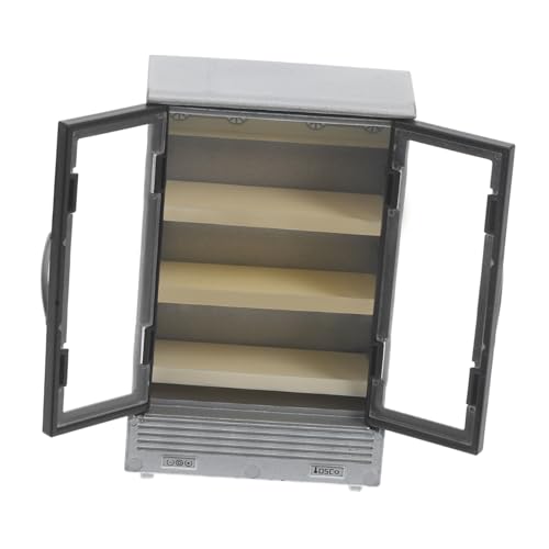 IMIKEYA Kühlschrank Modell Für Puppenhaus Doppelter Tür Kühlschrank Für Mini Landschaftsszenen Zubehör Für DIY Küchen Und Puppenmöbel von IMIKEYA