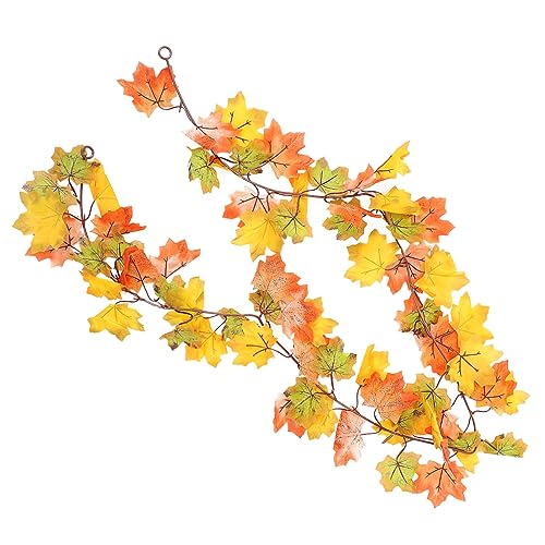 IMIKEYA Künstliche Ahornblatt Wiederverwendbare Herbst Dekoration Für Wand Tür Und Kamin Vielseitige Hängepflanze Für Garten Und Innenräume Für Partys von IMIKEYA