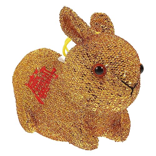 IMIKEYA Kuscheltier Hase Glücksbringer Plüsch Hase für Niedliches Maskottchen Perfektes für Neujahrsfest Dekoration für Zuhause und Feste Cartoon von IMIKEYA