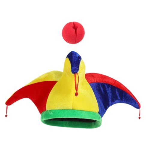 IMIKEYA Lustiger Clownhut mit Glocken Karneval Kostüm Zubehör mit Schaumstoffnase Vielseitige Kopfbedeckung für Fasching Party und Karneval Feierlichkeiten IMIKEYA Lustiger Clownhut mit Glocken Karneval Kostüm Zubehör mit Schaumstoffnase Vielseitige Kopfbedeckung für Fasching Party und Karneval Feierlichkeiten von IMIKEYA