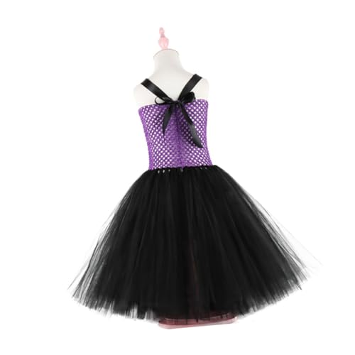IMIKEYA Mädchen Hexenkostüm für Halloween Elegantes Cosplay Outfit mit Tüllrock für Partys und Besondere Anlässe von IMIKEYA