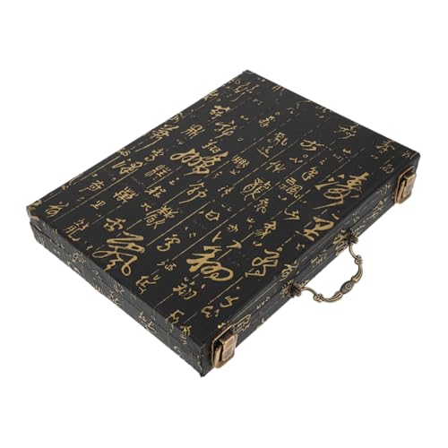 IMIKEYA Mahjong-aufbewahrungsbox Aus Holz Mit Elegantem Geprägtem Design, Organizer-etui Mit Großer Kapazität Für Chinesische Mahjong-Steine, Organizer, 26 X 19 cm IMIKEYA Mahjong-aufbewahrungsbox Aus Holz Mit Elegantem Geprägtem Design, Organizer-etui Mit Großer Kapazität Für Chinesische Mahjong-Steine, Organizer, 26 X 19 cm von IMIKEYA