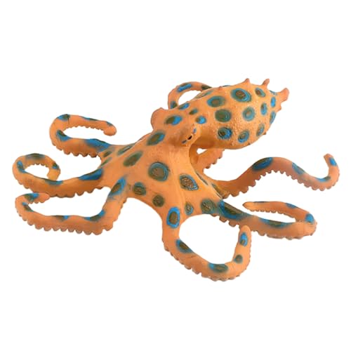 IMIKEYA Meerestiermodell Jumbotiere Krabbe Hundespielzeug Tierfiguren Krake Seewal Badespielzeug Krabbelkrabbe Einsiedlerkrebs Die Tiermodelle Tierfiguren Orange Kunststoff von IMIKEYA