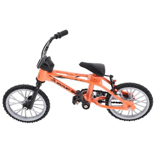 IMIKEYA Mini-Fahrrad Modellfahrrad für Modellbau Miniatur-Fahrradspielzeug Puppe Miniaturen -Modell kleines künstliches Fahrrad Mini -Fahrrad kleines Fahrrad Legierung Orange von IMIKEYA
