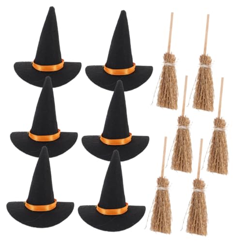 IMIKEYA Mini Hexenhut und Besen Halloween Dekorationen Kompakt und Wiederverwendbar für DIY Bastelprojekte Kleine Räume Partydeko Zuhause Schule und Büro IMIKEYA Mini Hexenhut und Besen Halloween Dekorationen Kompakt und Wiederverwendbar für DIY Bastelprojekte Kleine Räume Partydeko Zuhause Schule und Büro von IMIKEYA