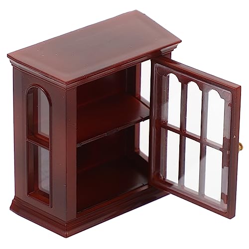 IMIKEYA Mini House Möbelmodell Puppenstubenmöbel Exquisite Mini-möbel Miniaturen Aufdecken Mini-hausdekoration Miniaturhaus Kit Kleines Kleines Heimset Mini-küchenschrank Brown Abs von IMIKEYA