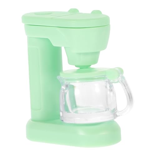 IMIKEYA Mini-Kaffeemaschine Miniatures miniaturmodelle playmobilhauser Puppendekor Puppenhaus kaffeevollautomat Dekoration Miniatur-Küchenstütze dekoratives Kaffeemaschinenmodell Green von IMIKEYA