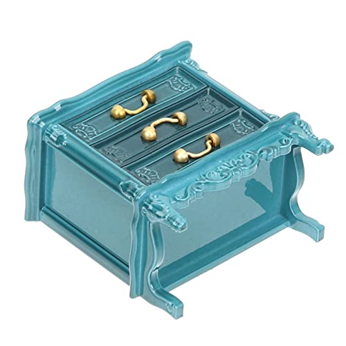 IMIKEYA Mini-Nachttisch Miniatur-Zubehör Bausätze klein Miniaturen Bett mini nachttisch Miniaturmöbel nachttisch mini Miniatur-Puppenhauszubehör Miniatur-Hausmöbel Plastik Blue von IMIKEYA